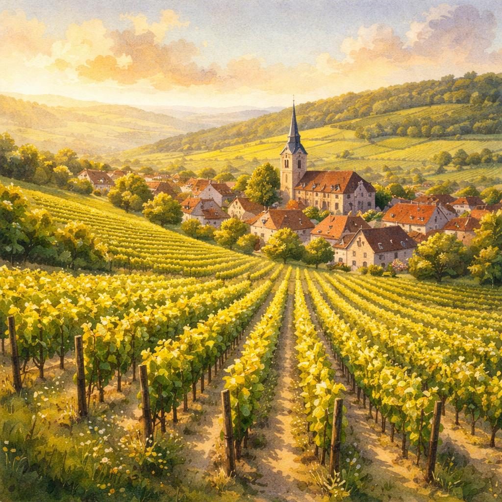 Aquarelle Côte-d'Or