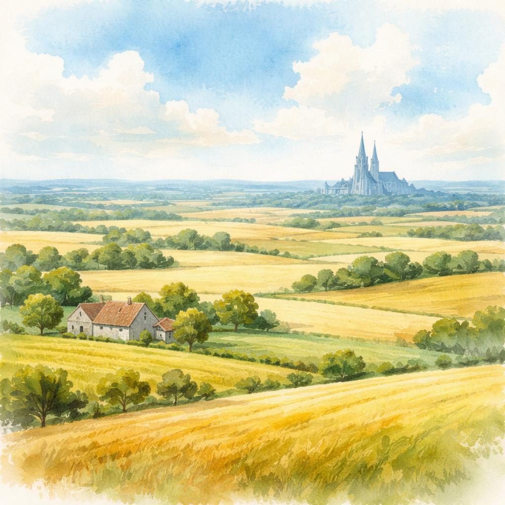 Aquarelle d'Eure-et-Loir