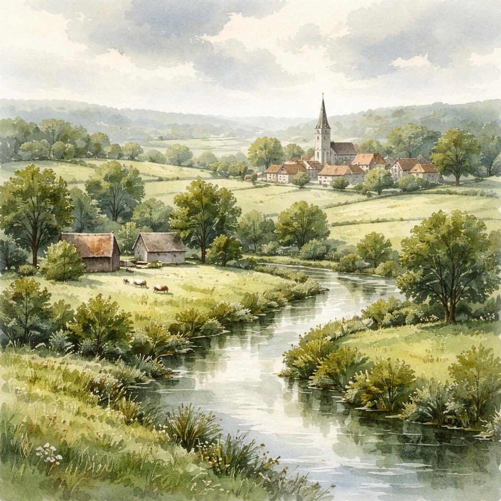Aquarelle l'Eure