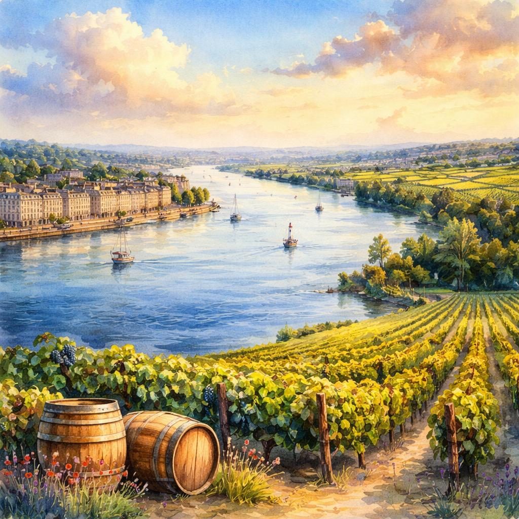 Aquarelle Gironde