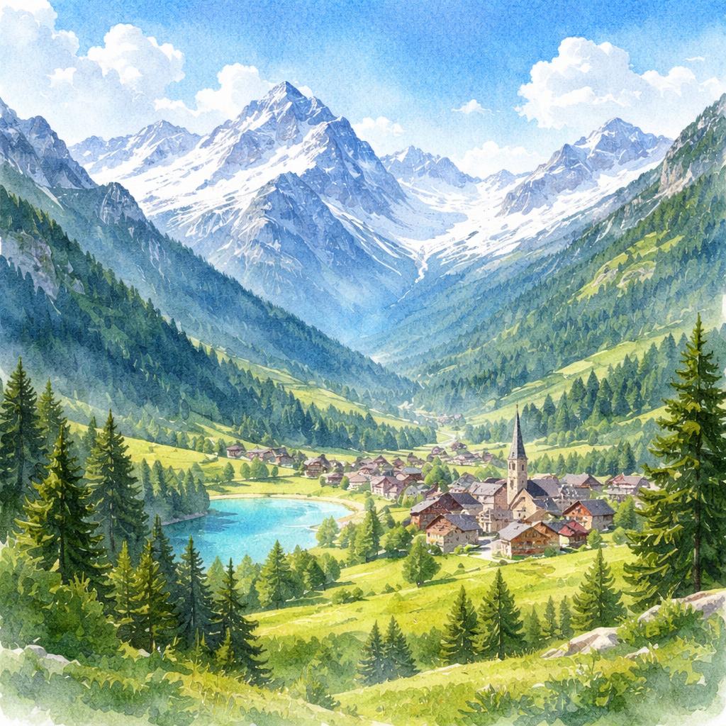 Hautes-Pyrénées — illustration départementale (aquarelle de la ville à venir)