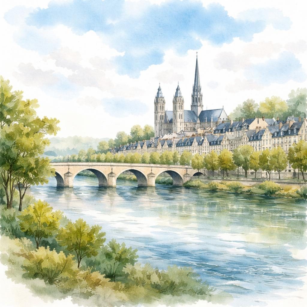 Aquarelle Indre-et-Loire
