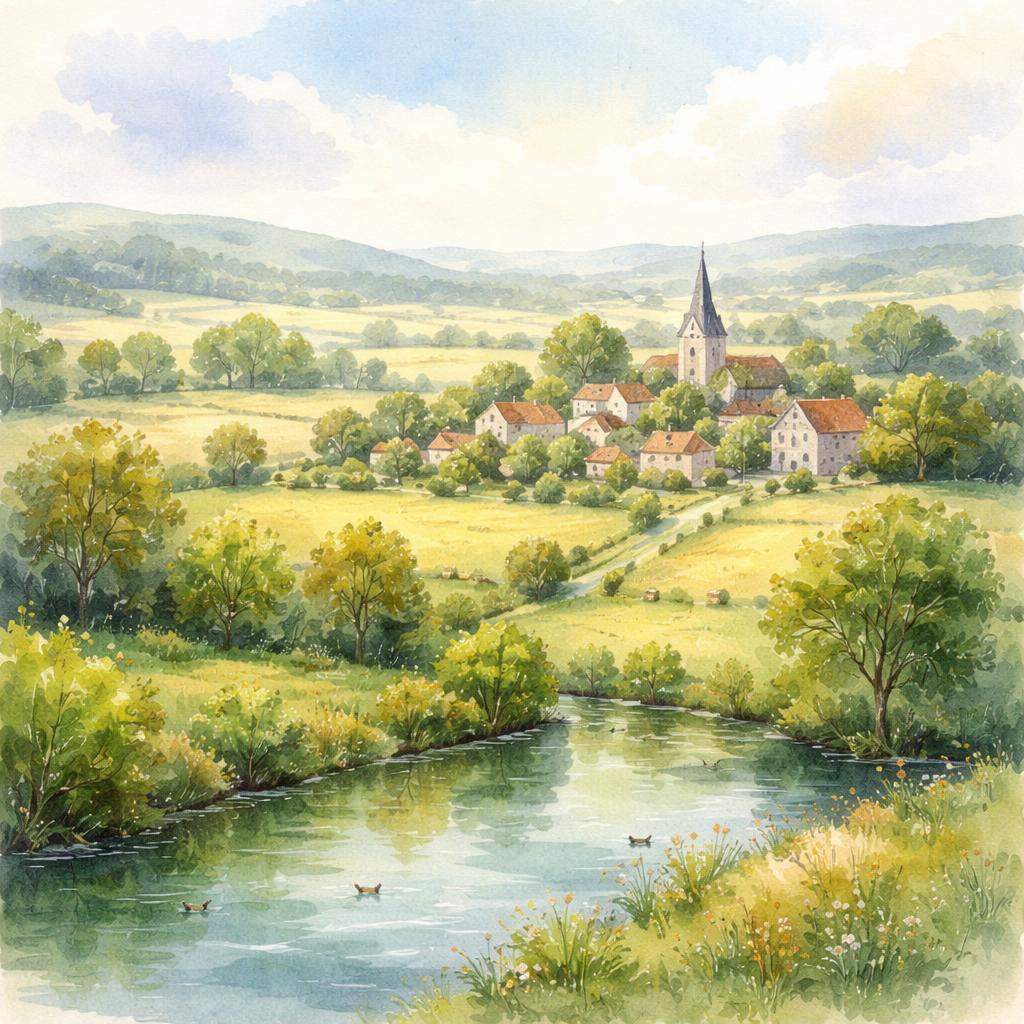 Indre — illustration départementale (aquarelle de la ville à venir)