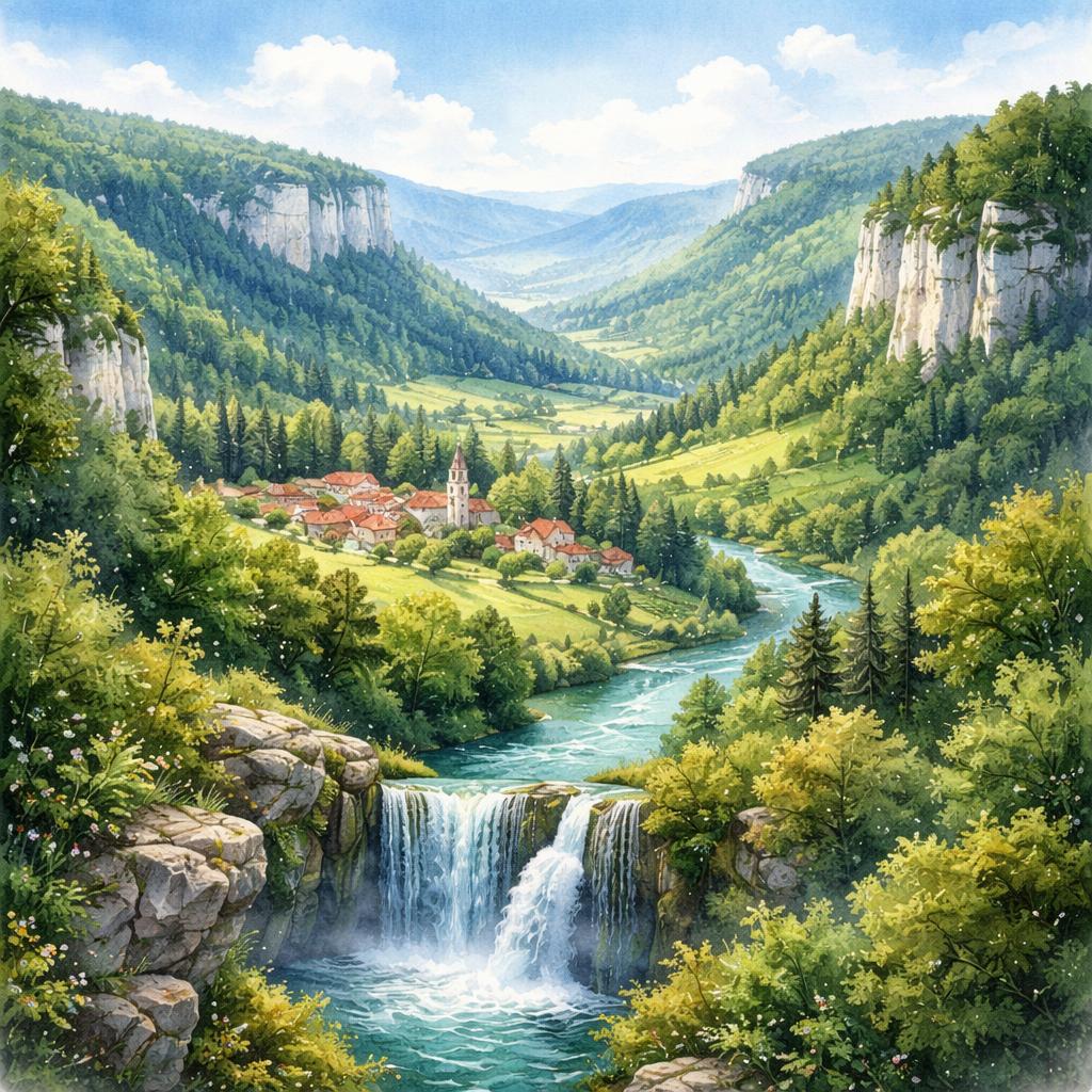 Jura — illustration départementale (aquarelle de la ville à venir)