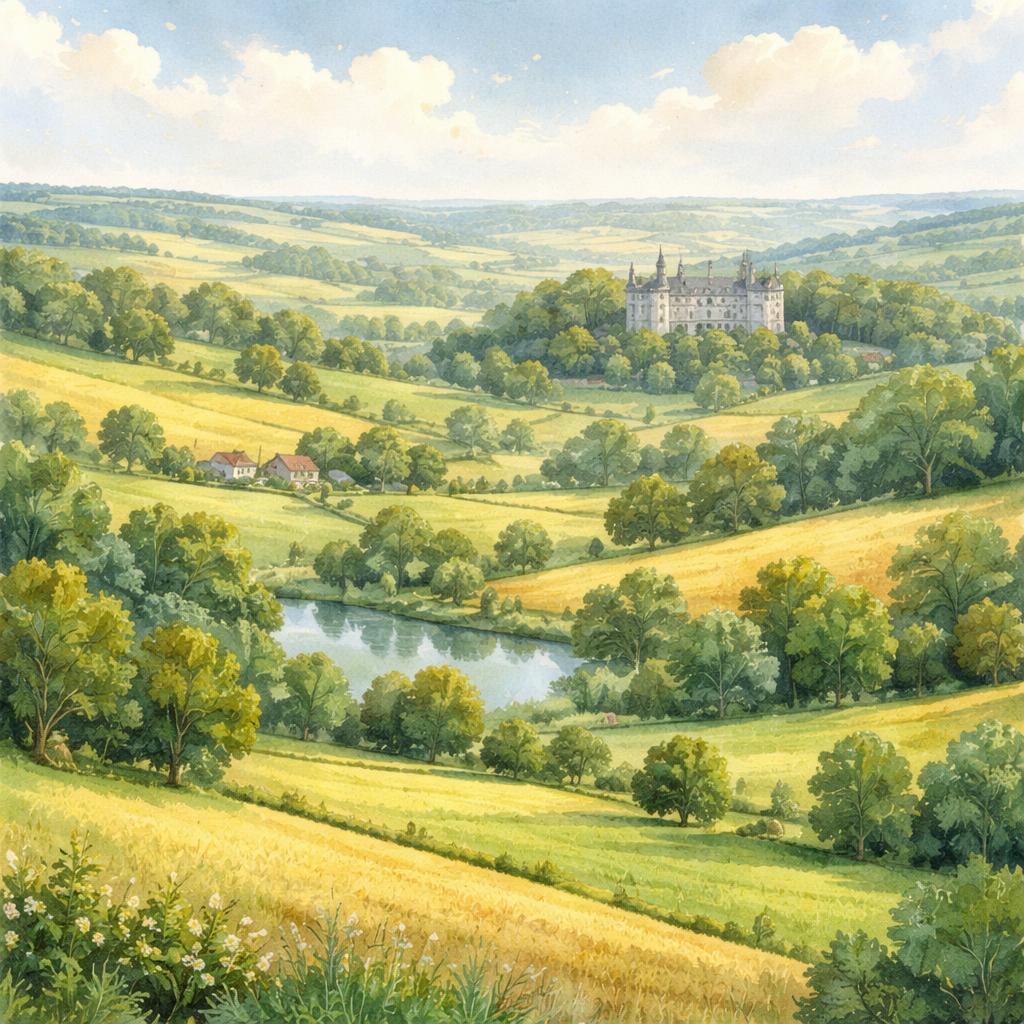 Oise — illustration départementale (aquarelle de la ville à venir)