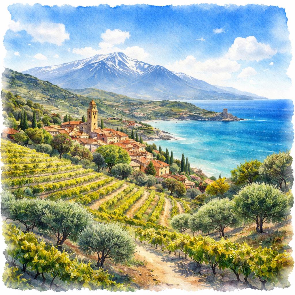Pyrénées-Orientales — illustration départementale (aquarelle de la ville à venir)