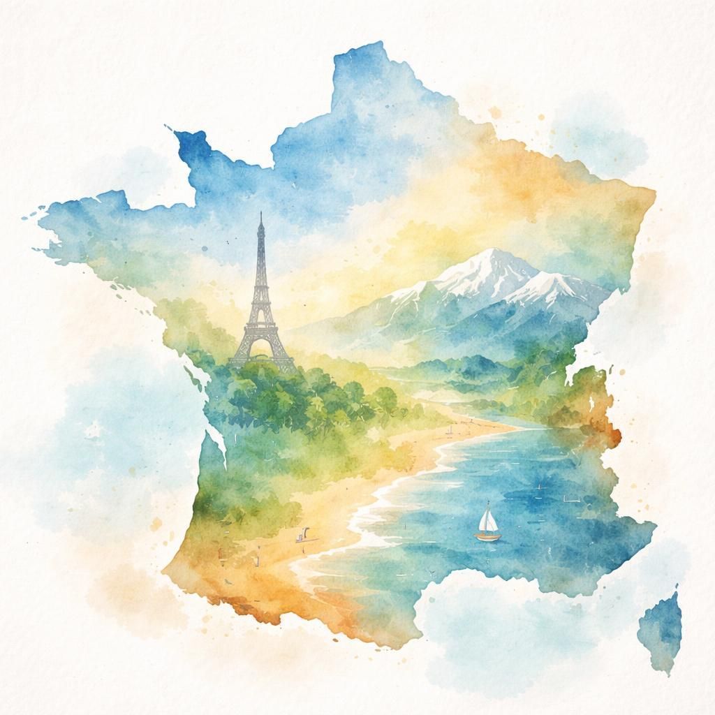 Aquarelle de la France