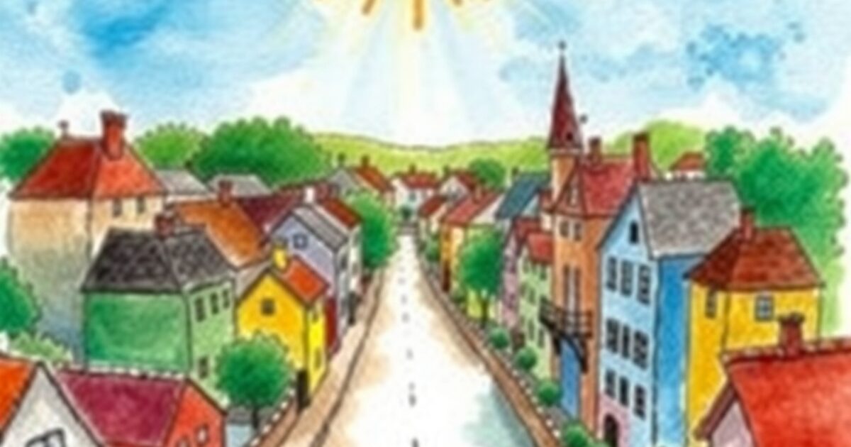 🎨 Saint-Nom-la-Bretèche imaginada por un niño