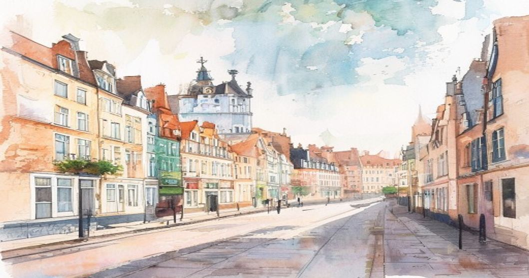 Aarhus — aquarelle — Danemark
