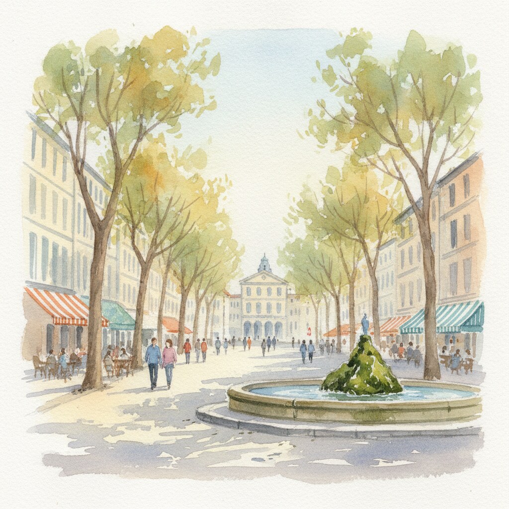 Aix-en-Provence — acuarela — Francia