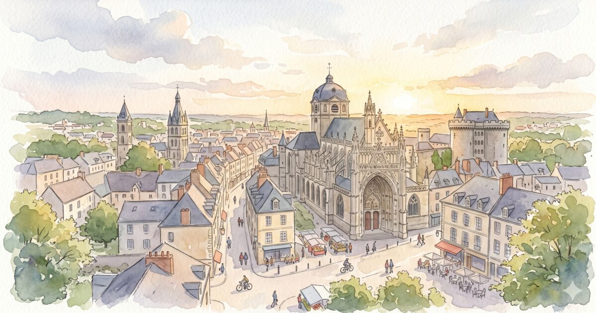 Alençon — acuarela — Francia