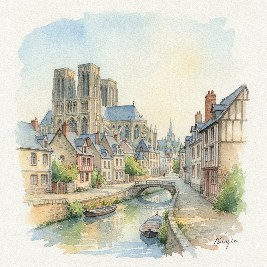 Amiens — acuarela — Francia