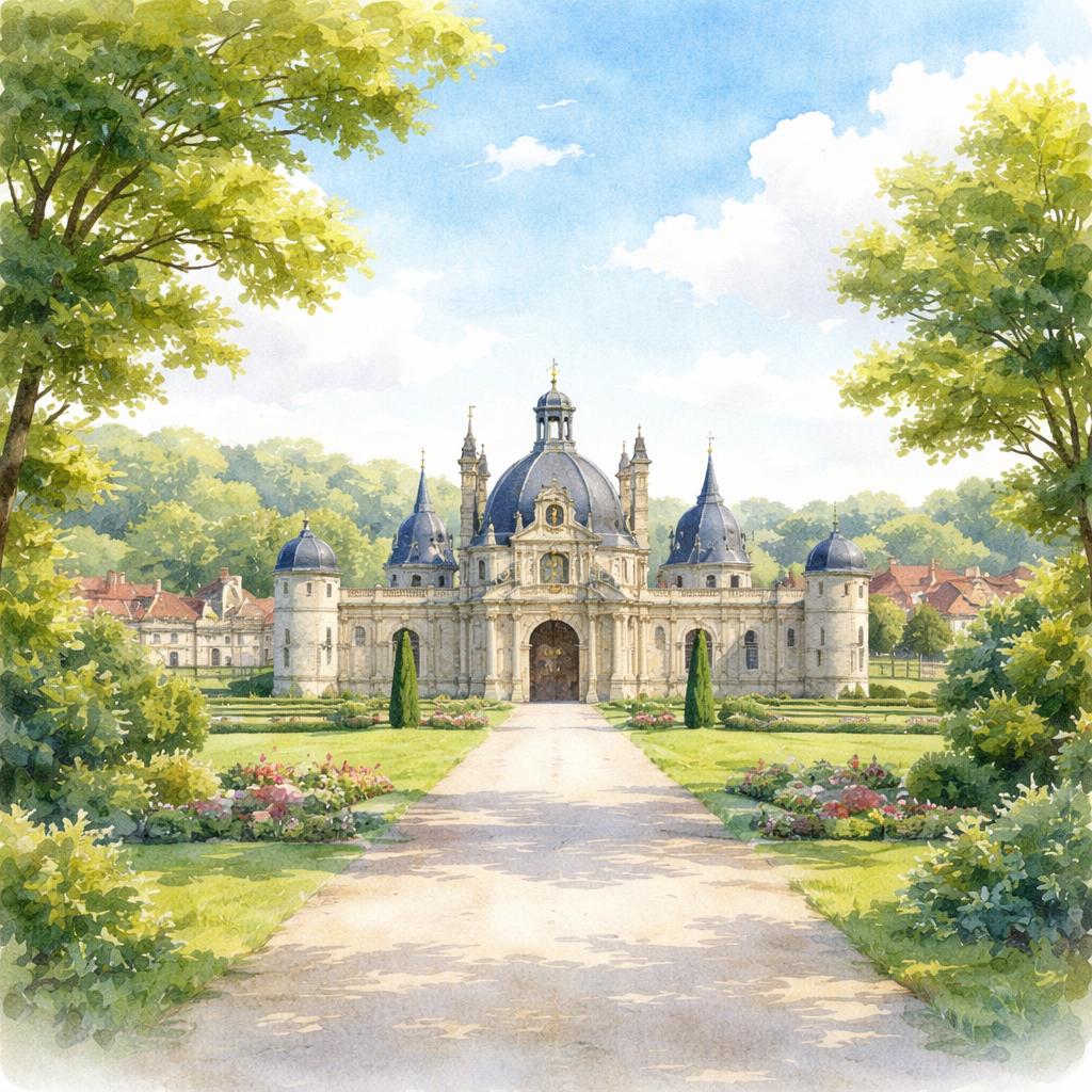 Anet — acuarela — Francia