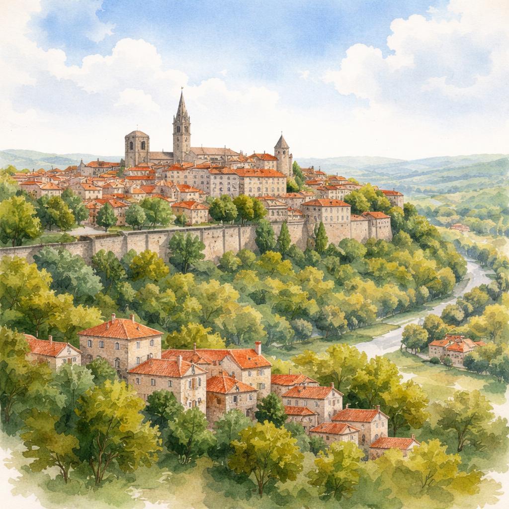 Angoulême — acuarela — Francia