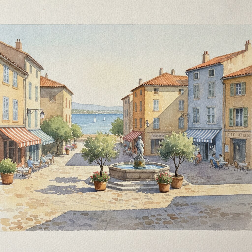 Antibes — acuarela — Francia