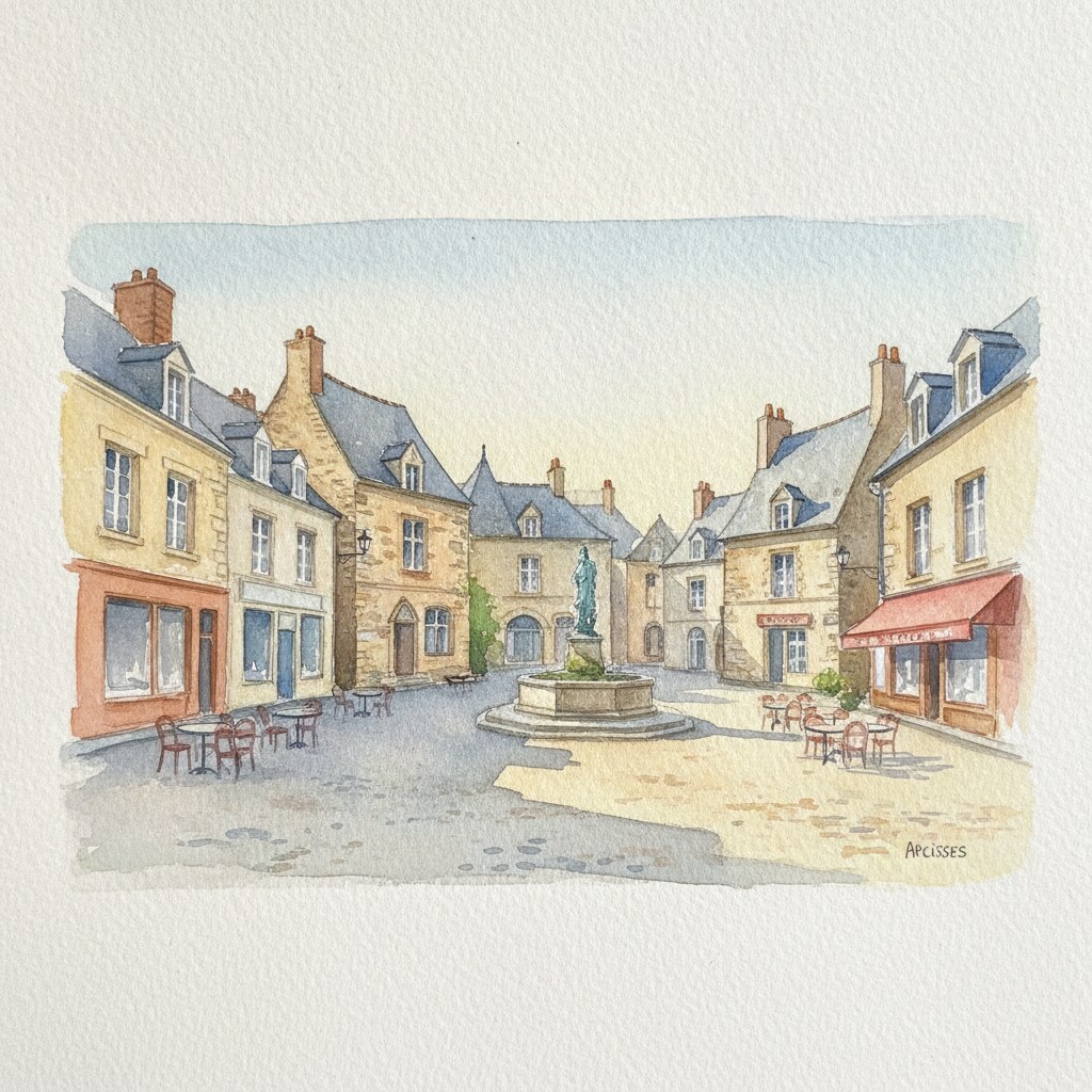 Arcisses — aquarelle — France