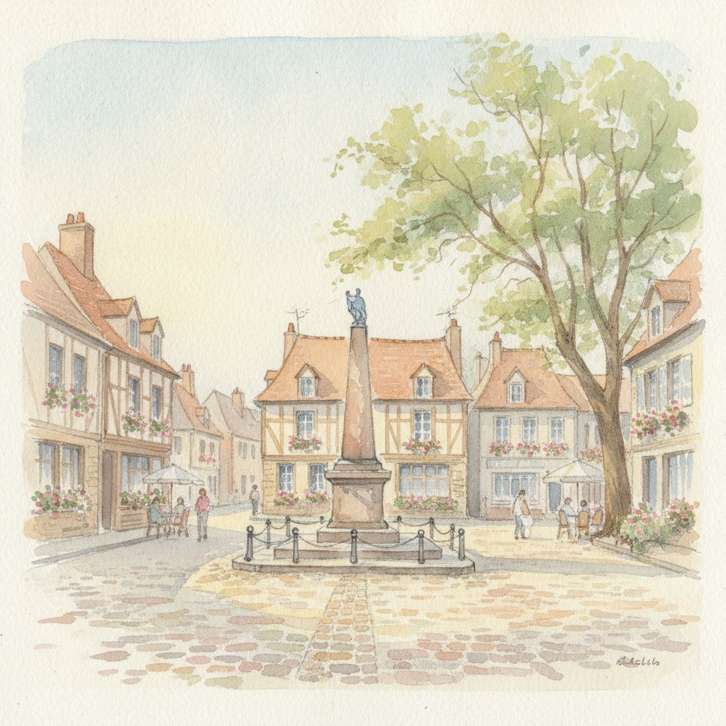 Arelaune-en-Seine — aquarelle — France