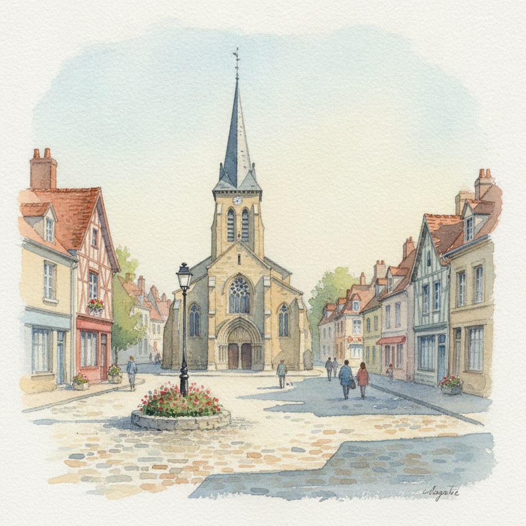 Argences — aquarelle — France