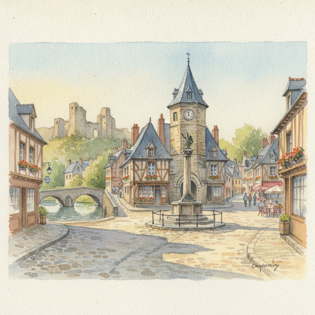 Arques-la-Bataille — aquarelle — France