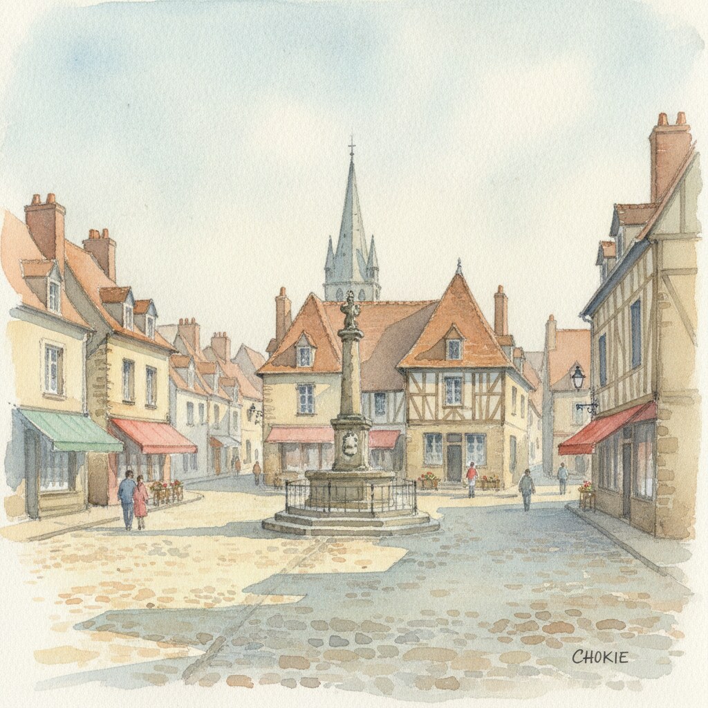 Athis-Val de Rouvre — aquarelle — France