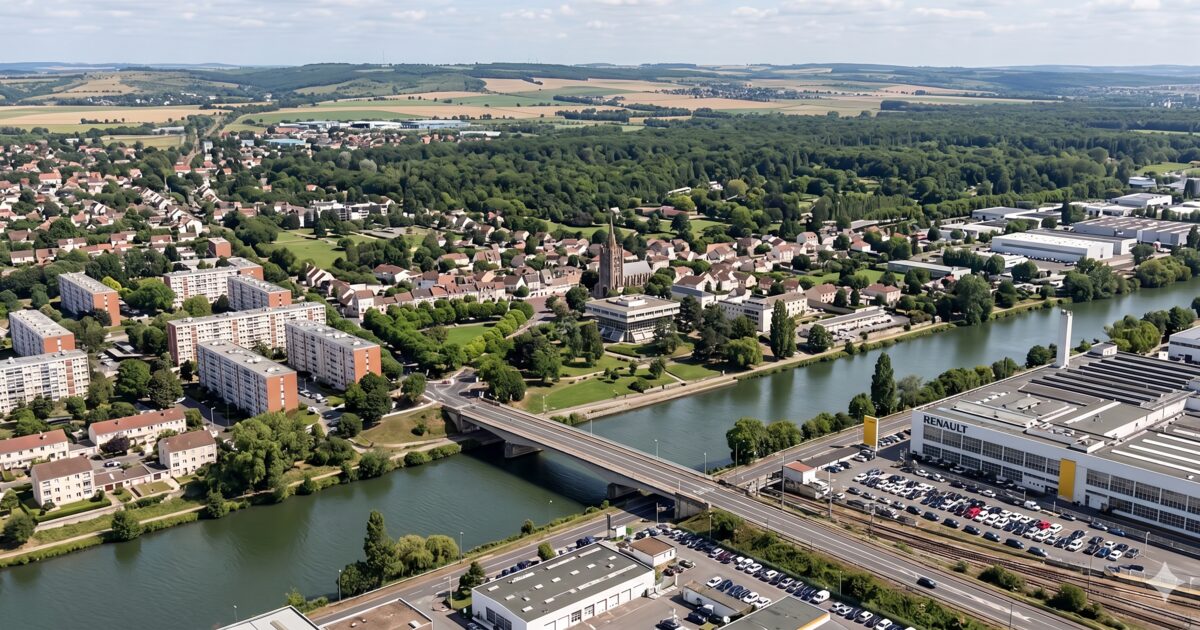 Aubergenville — acuarela — Francia