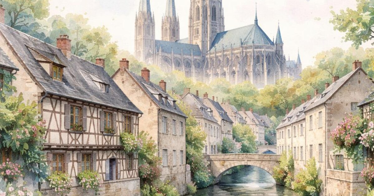 Bayeux — acuarela — Francia