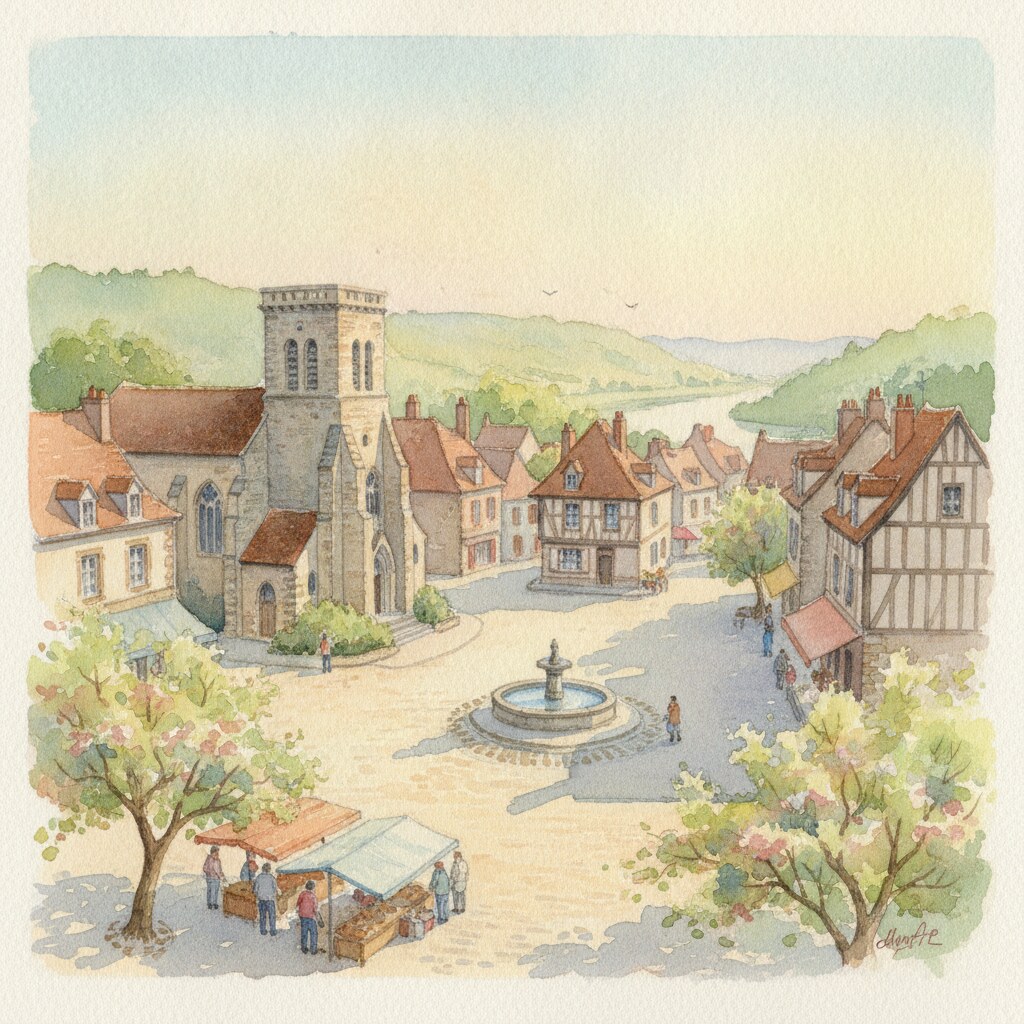 Belbeuf — aquarelle — France