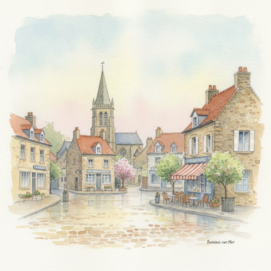 Bernières-sur-Mer — aquarelle — France