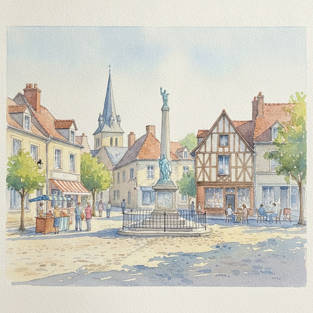 Beuzeville — acuarela — Francia