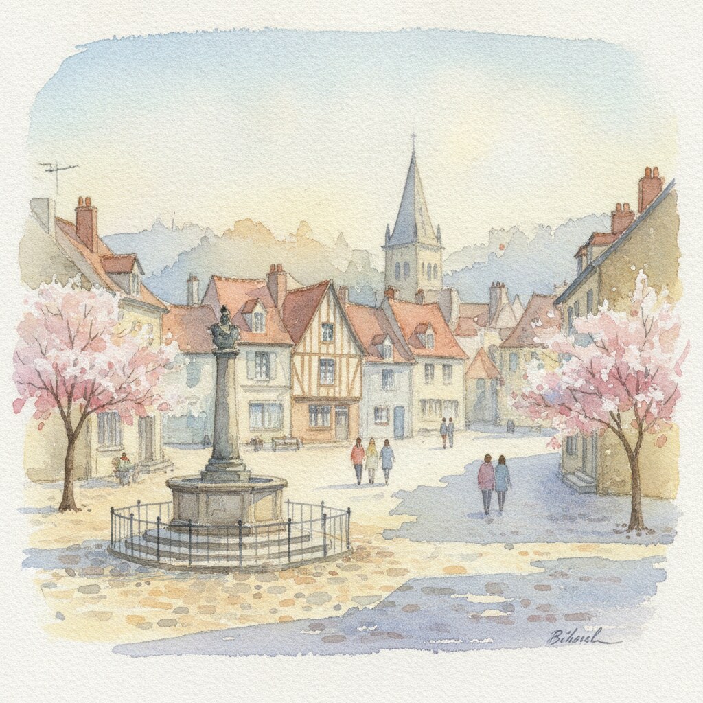Bihorel — aquarelle — France