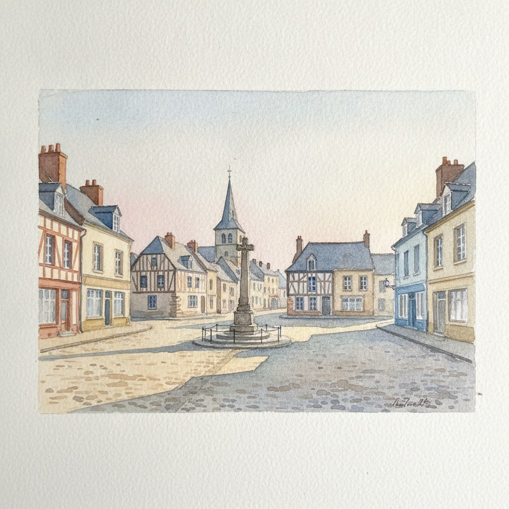 Blangy-sur-Bresle — aquarelle — France