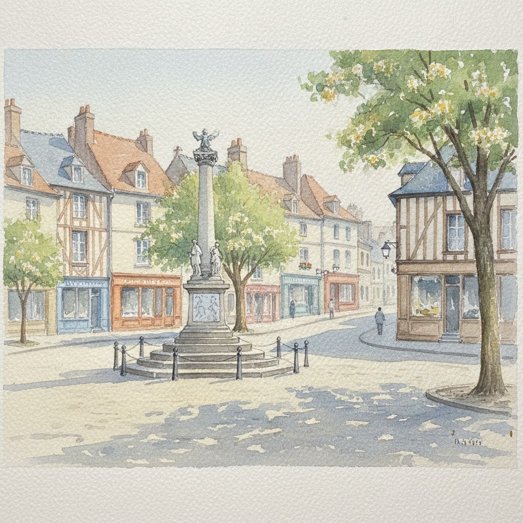 Bois-Guillaume — aquarelle — France