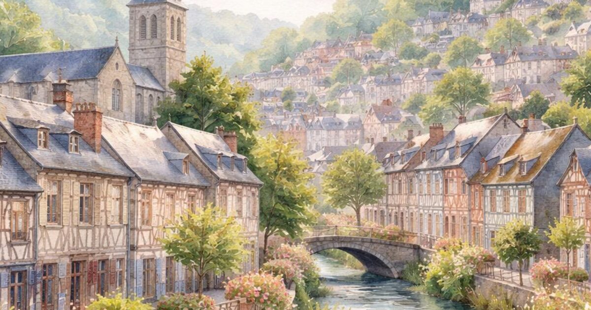 Bolbec — acuarela — Francia