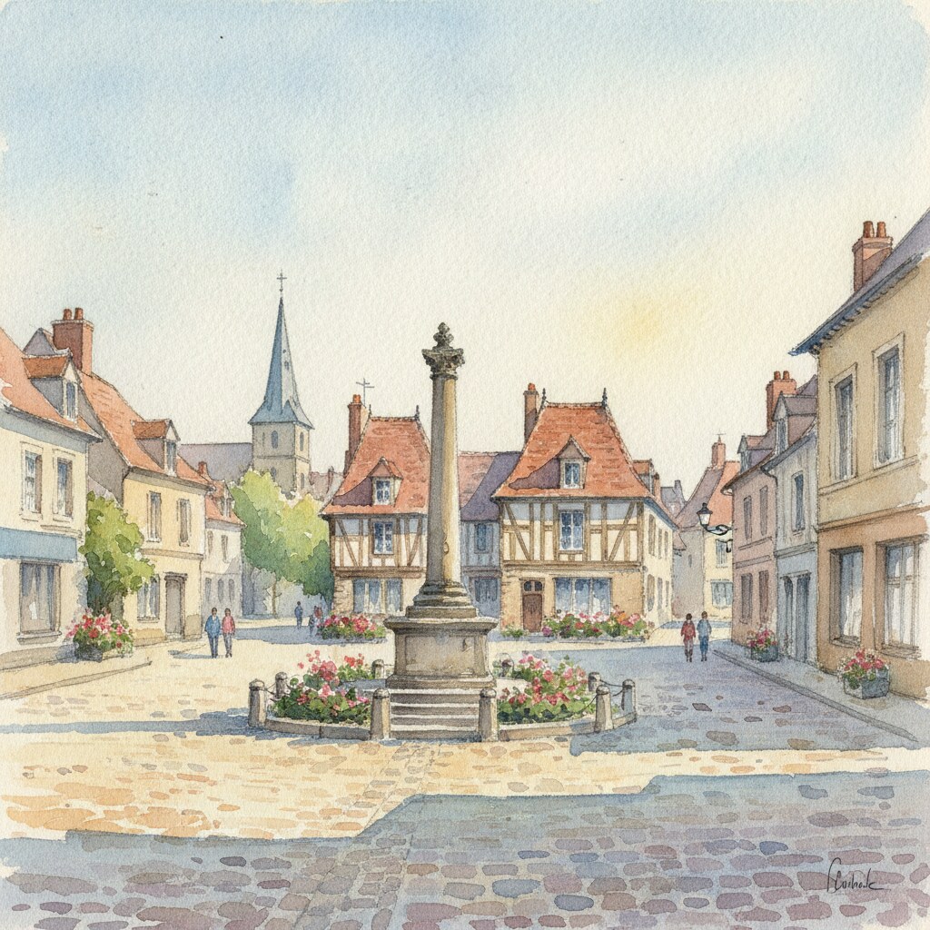 Bosroumois — acuarela — Francia