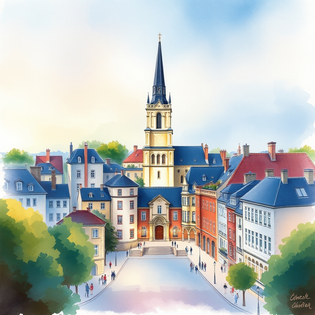 Boulogne-Billancourt — aquarelle — France
