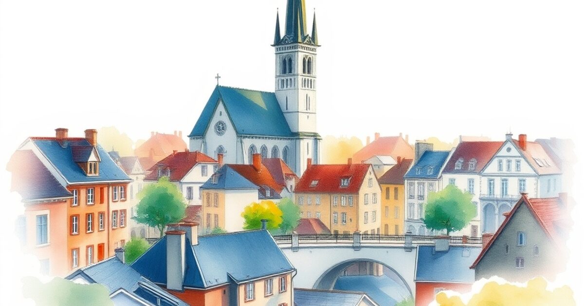 Bourg-la-Reine — aquarelle — France