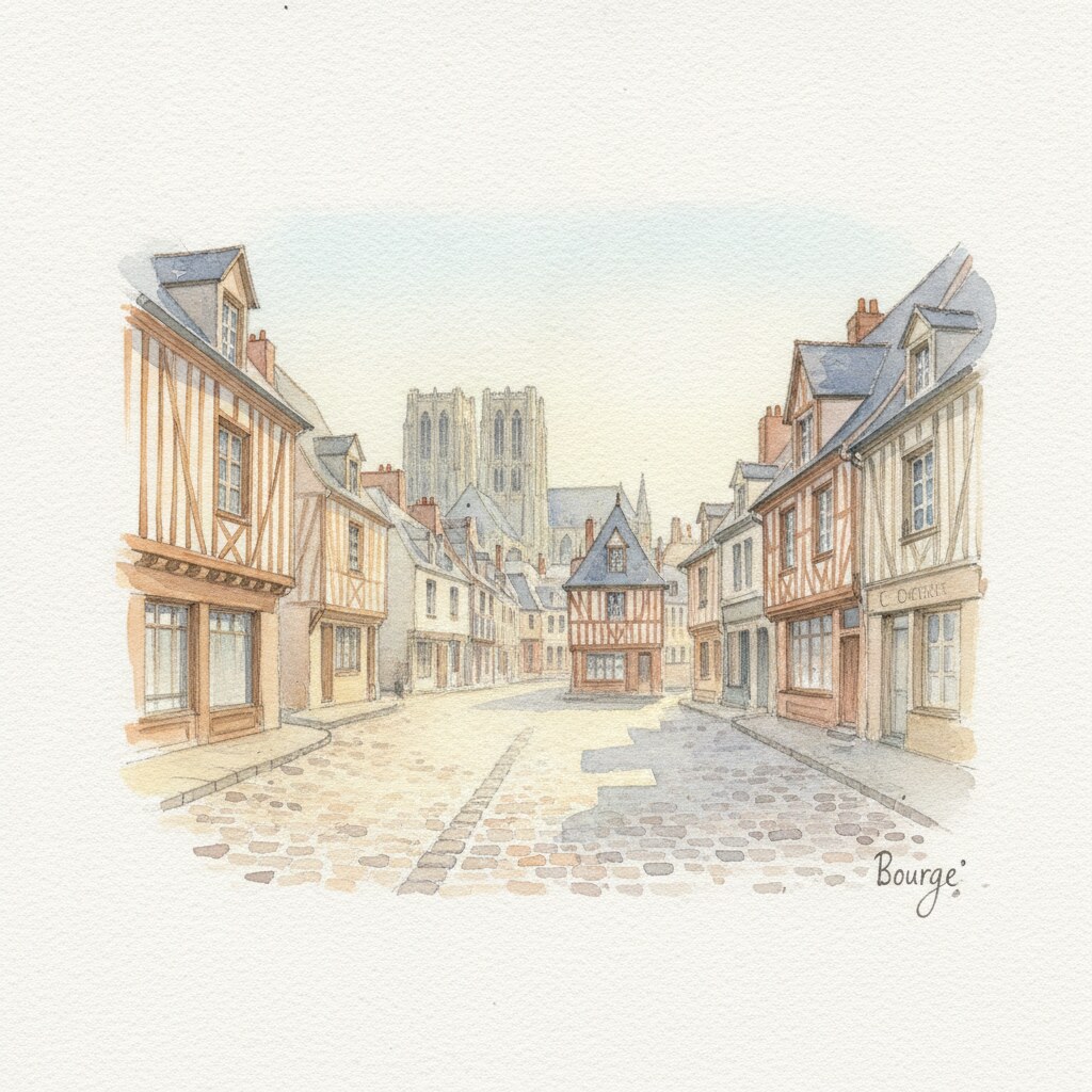 Bourges — acuarela — Francia