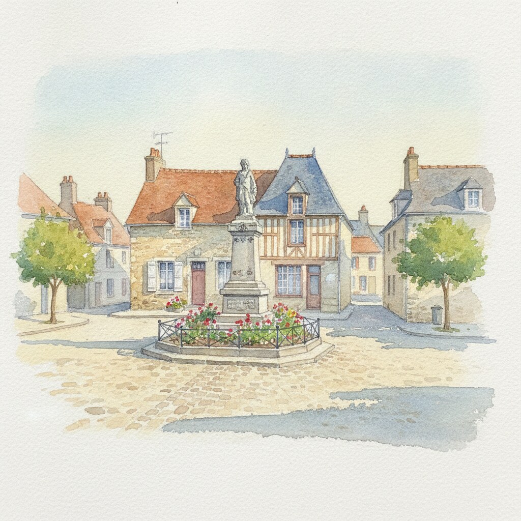 Bourguébus — acuarela — Francia