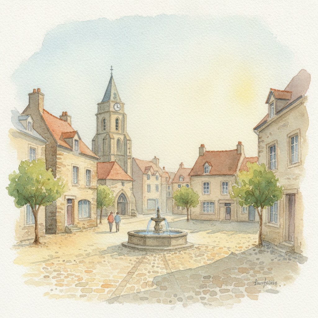 Bourgvallées — aquarelle — France