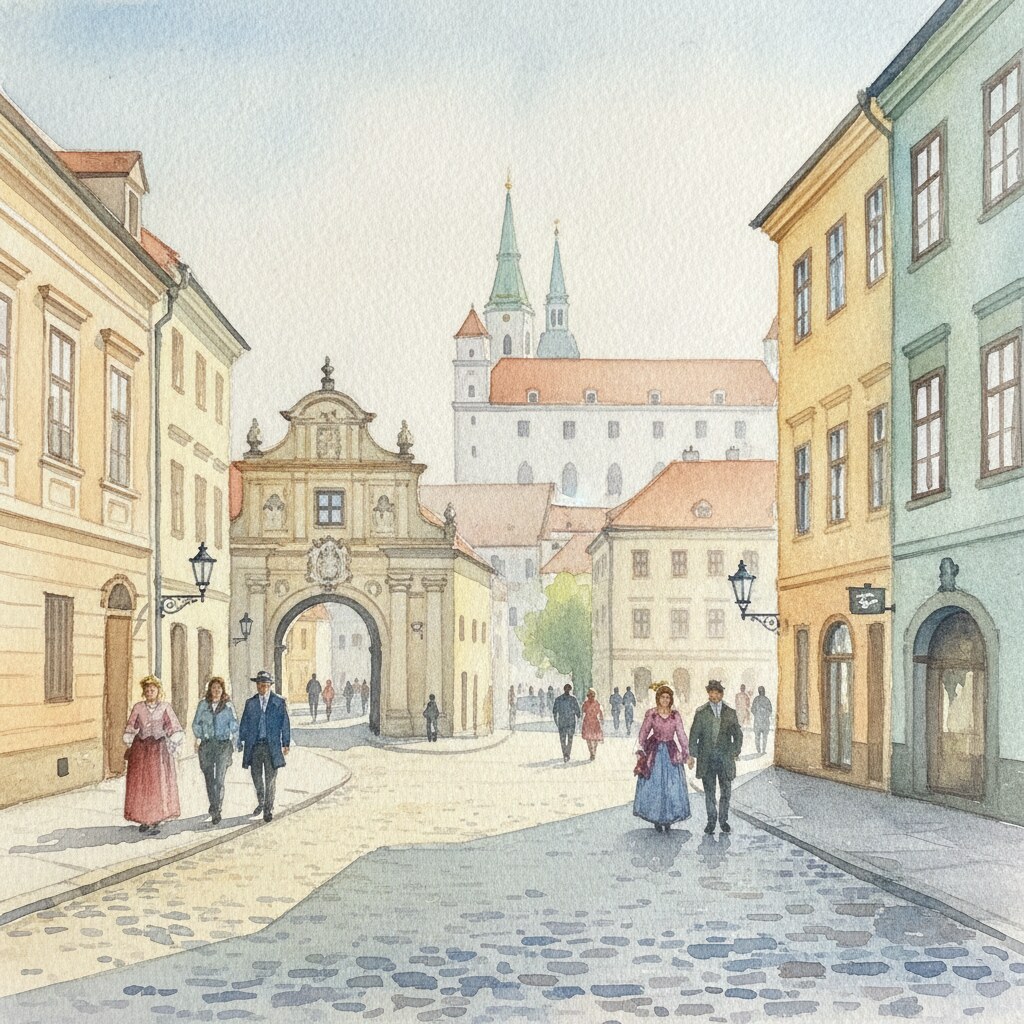 Bratislava — aquarelle — Slovaquie