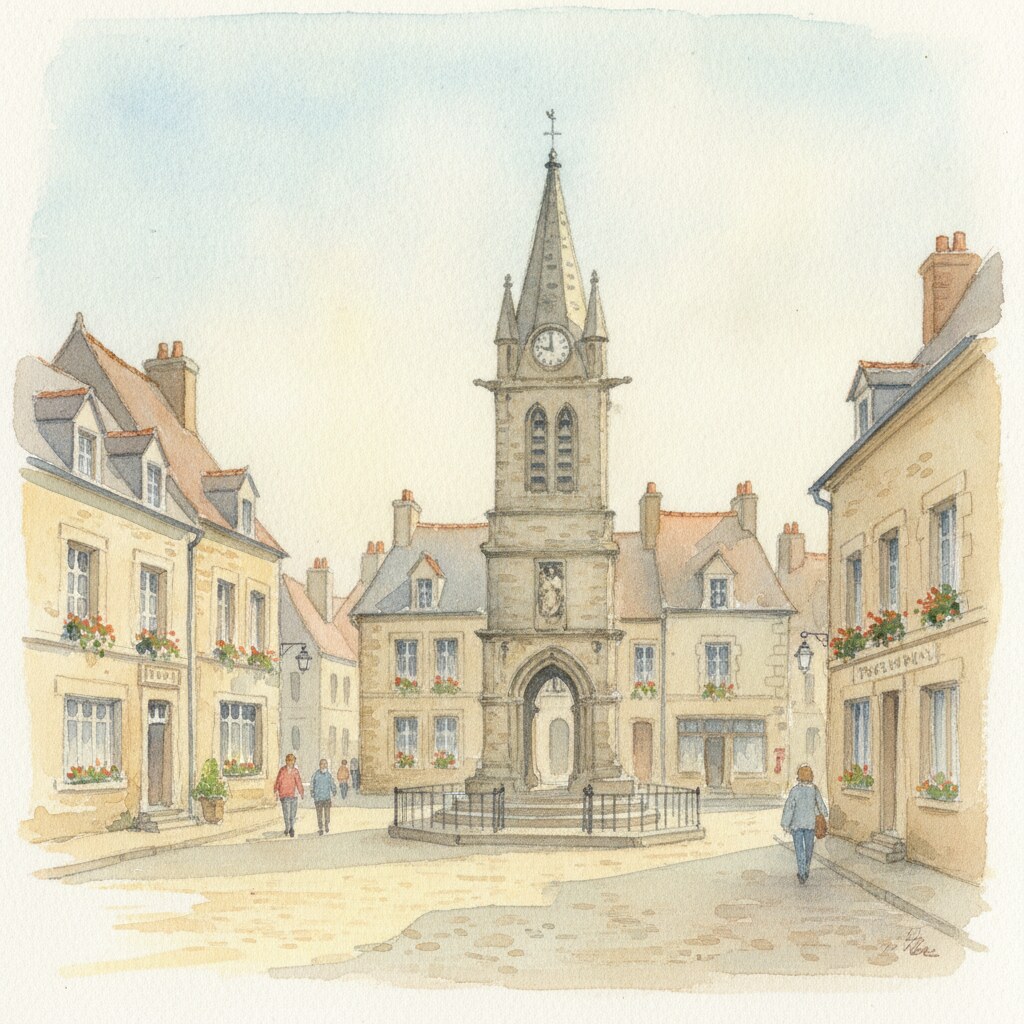 Bréhal — aquarelle — France