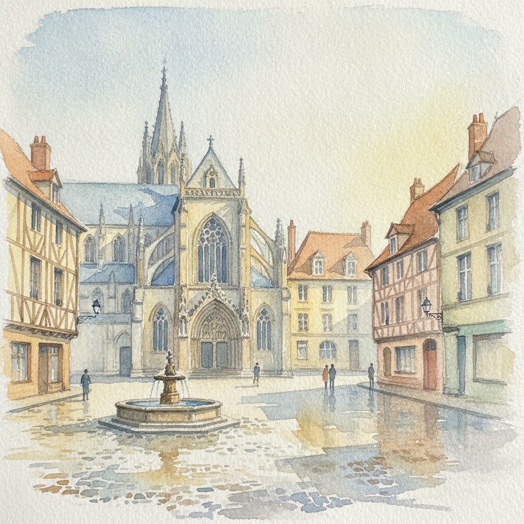 Brou — aquarelle — France