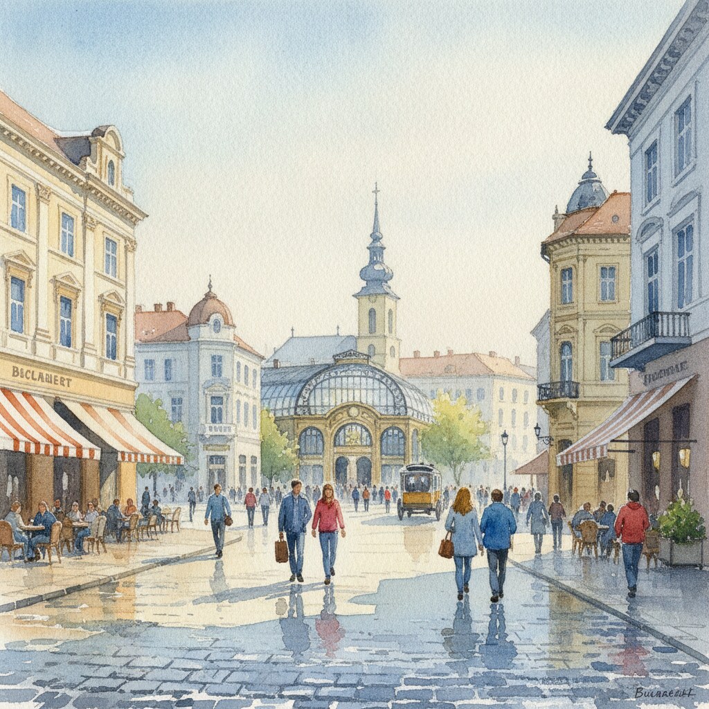 Bucarest — aguarela — Roménia