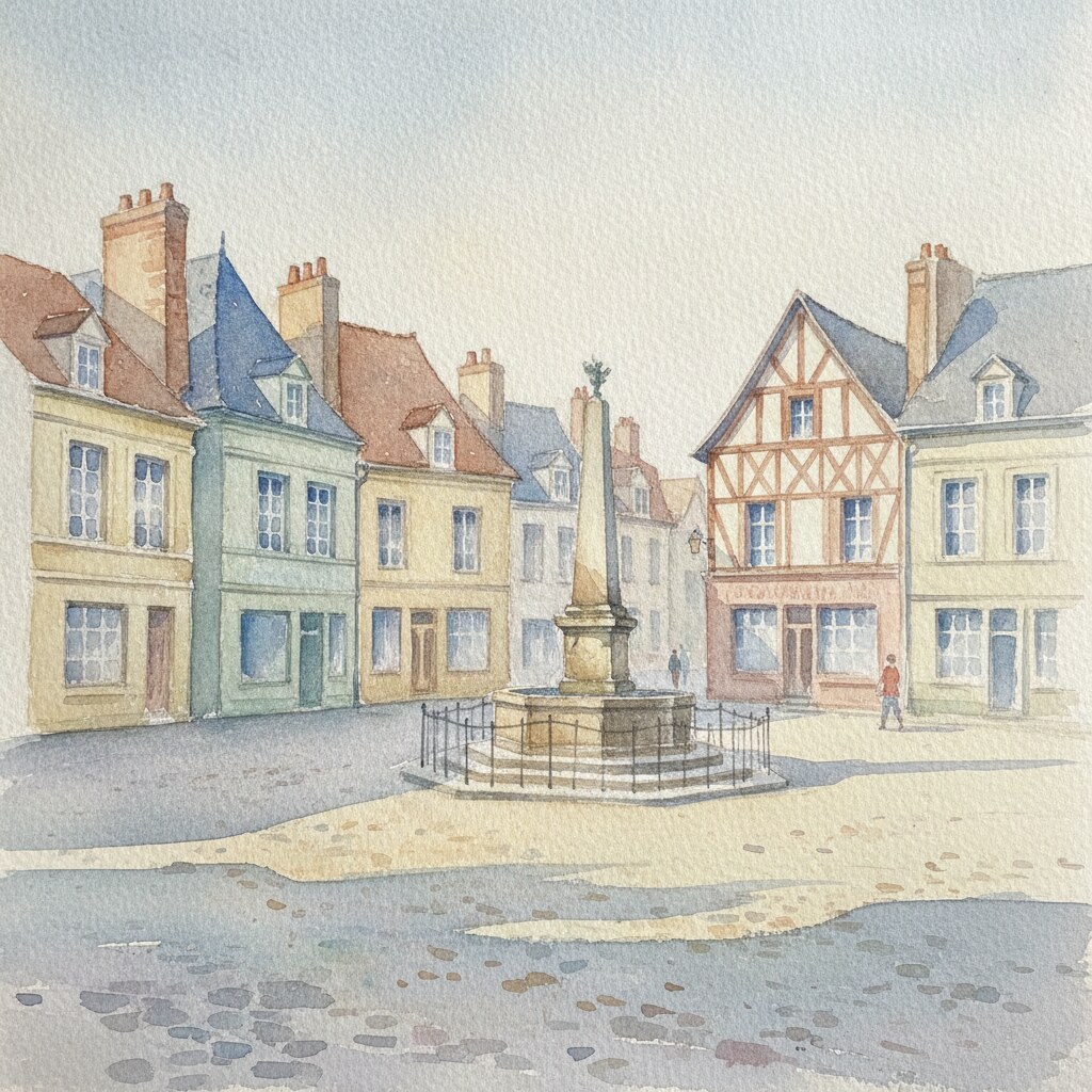 Cagny — aquarelle — France