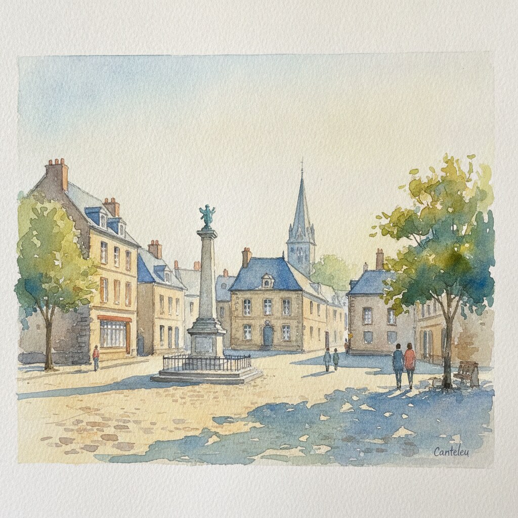Canteleu — acuarela — Francia