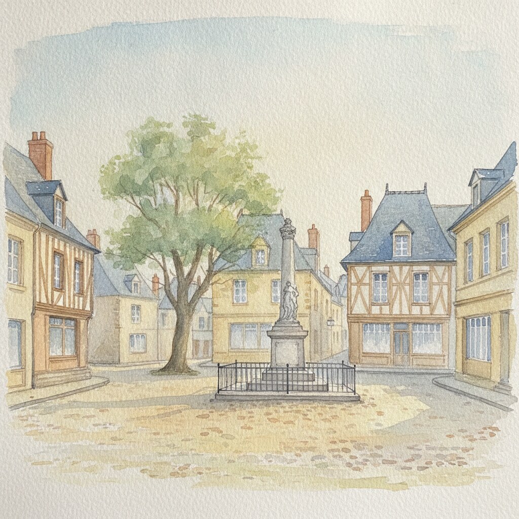 Carpiquet — aquarelle — France