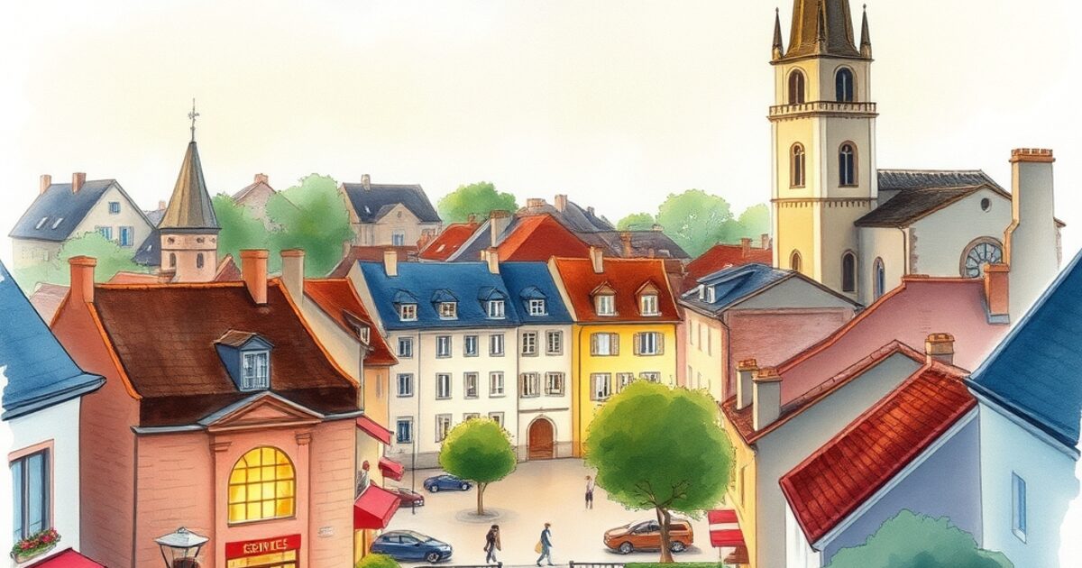 Carrières-sur-Seine — aquarelle — France