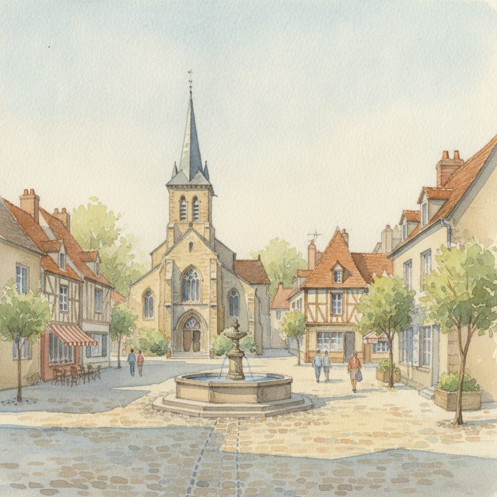 Champhol — aquarelle — France