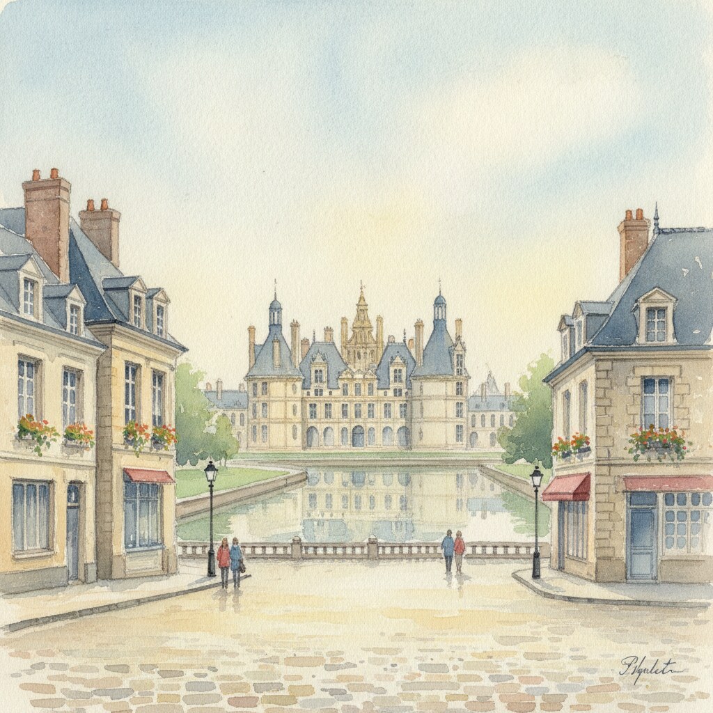 Chantilly — acuarela — Francia