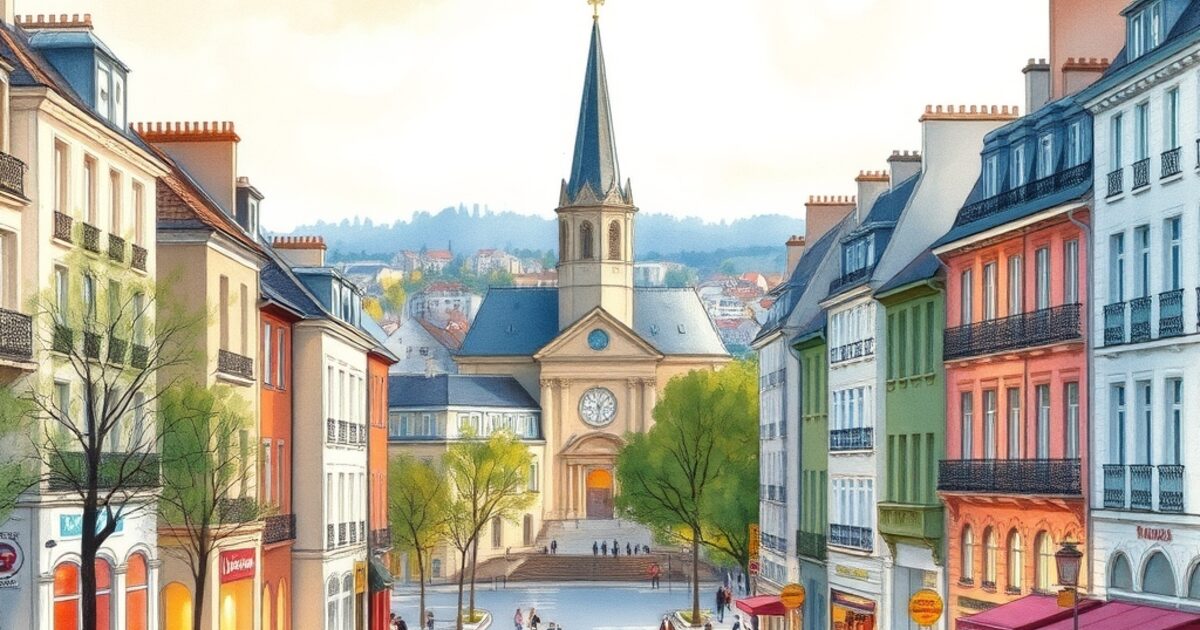 Clichy — aquarelle — France